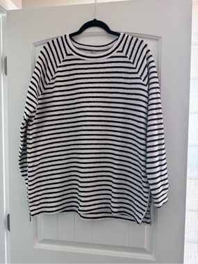 Lou & Grey Black and White Striped Tunic Top